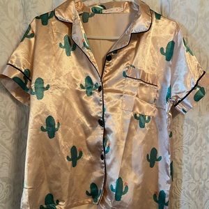 Cactus silk pajama set